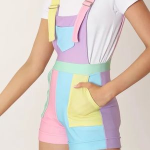 Black Milk Pastel Block Overalls